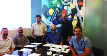 Miller Board of Management and their Moustaches, L-to-R: Michael Abelev, Anthony Dobbyn, Koncoro Soewono, Mark Clementson, Charles Montesi and Darren-Burns.